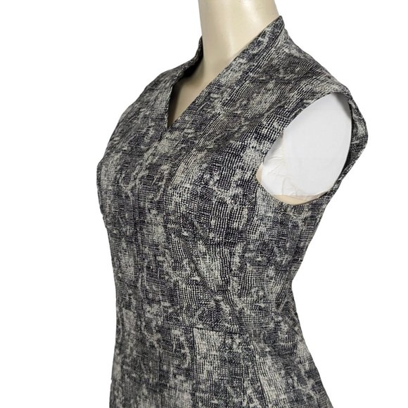 M.M. LAFLEUR The Aditi‎ Crackle sleeveless black white Pencil Career Dress 6 - Picture 7 of 13
